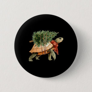 Badge Rond 5 Cm Tortue de mer Noël Arbre Tortue Plage Lover Océan