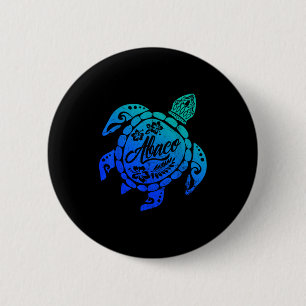 Badge Rond 5 Cm Tortue de mer tribale d'Abaco Vacances à la plage