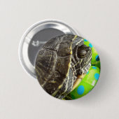 Badge Rond 5 Cm Tortue de Pâques (Devant & derrière)
