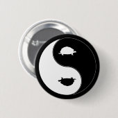 Badge Rond 5 Cm Tortue de Yin Yang (Devant & derrière)