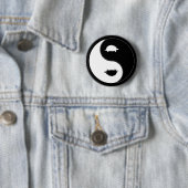 Badge Rond 5 Cm Tortue de Yin Yang (En situation)