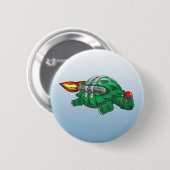 Badge Rond 5 Cm Tortue Fusée (Devant & derrière)
