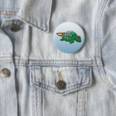 Badge Rond 5 Cm Tortue Fusée (En situation)