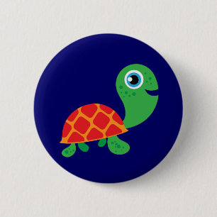 Badge Rond 5 Cm Tortue impressionnante