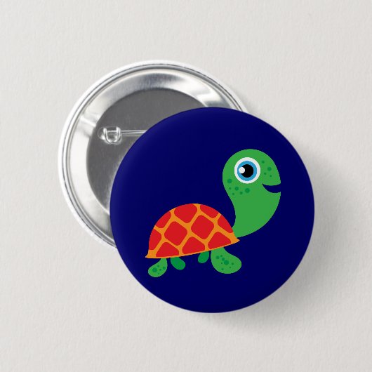 Badge Rond 5 Cm Tortue impressionnante (Devant & derrière)