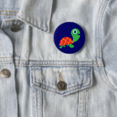 Badge Rond 5 Cm Tortue impressionnante (En situation)