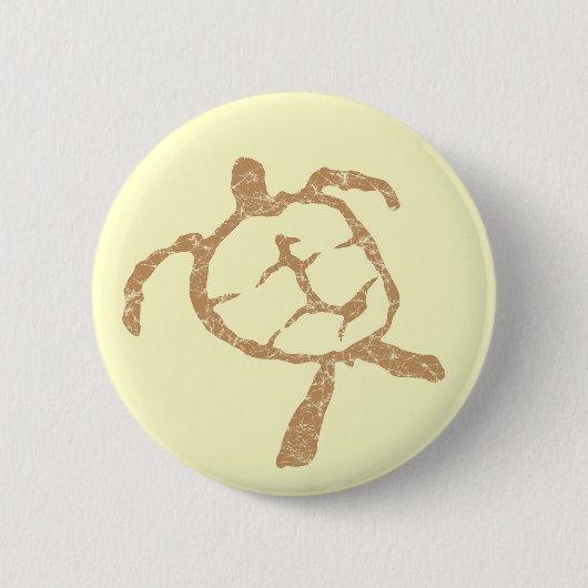 Badge Rond 5 Cm tortue-or (Devant)