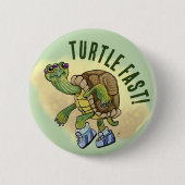 Badge Rond 5 Cm Tortue peinte (Devant)