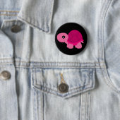 Badge Rond 5 Cm Tortue rose (En situation)