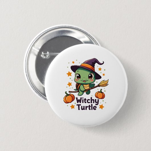 Badge Rond 5 Cm Tortue Shell (Devant & derrière)