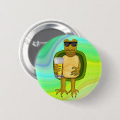 Badge Rond 5 Cm Tortue soif (Devant & derrière)