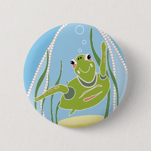 Badge Rond 5 Cm Tortue tendance
