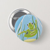 Badge Rond 5 Cm Tortue tendance (Devant & derrière)