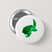 Badge Rond 5 Cm Tortue verte (Devant & derrière)