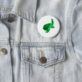 Badge Rond 5 Cm Tortue verte (En situation)