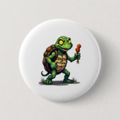 Badge Rond 5 Cm Tortue zombie (Devant)