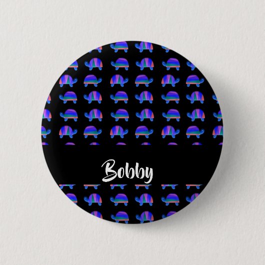 Badge Rond 5 Cm Tortues bleues (Devant)