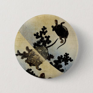 Badge Rond 5 Cm Tortues de natation