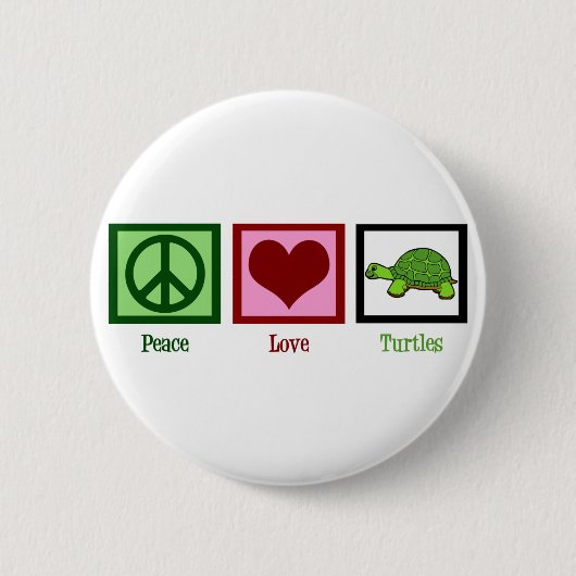 Badge Rond 5 Cm Tortues de paix (Devant)