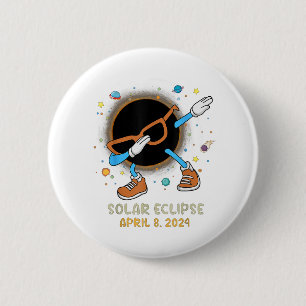 Badge Rond 5 Cm Total Éclipse Solaire 2024 Drôle Drôle Pour Les En