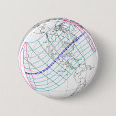 Badge Rond 5 Cm Total Solaire Eclipse 2024 Global Path (Devant)