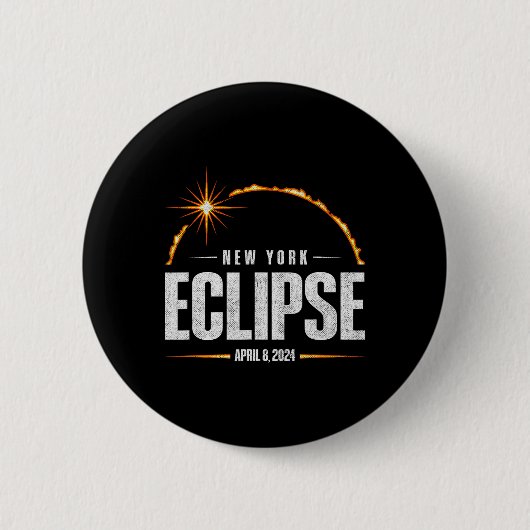 Badge Rond 5 Cm Total Solaire Eclipse New York - Total Eclipse 202 (Devant)