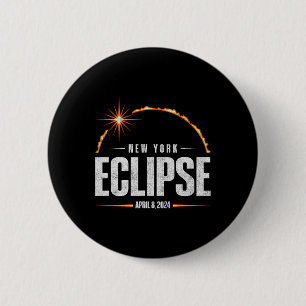 Badge Rond 5 Cm Total Solaire Eclipse New York - Total Eclipse 202