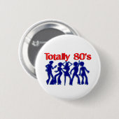 Badge Rond 5 Cm Totalement disco 80s (Devant & derrière)