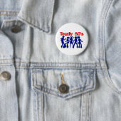 Badge Rond 5 Cm Totalement disco 80s (En situation)