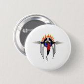 Badge Rond 5 Cm Totem indien (Devant & derrière)