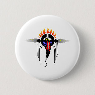 Badge Rond 5 Cm Totem indien
