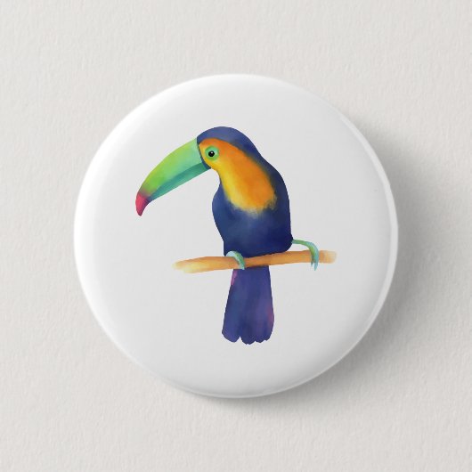 Badge Rond 5 Cm Toucan (Devant)