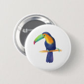 Badge Rond 5 Cm Toucan (Devant & derrière)