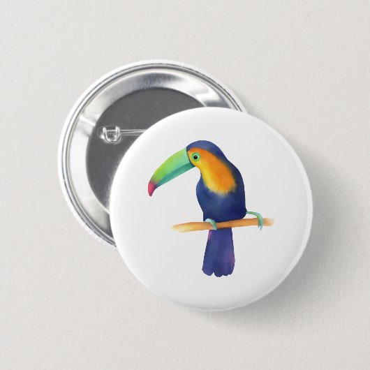 Badge Rond 5 Cm Toucan (Devant & derrière)