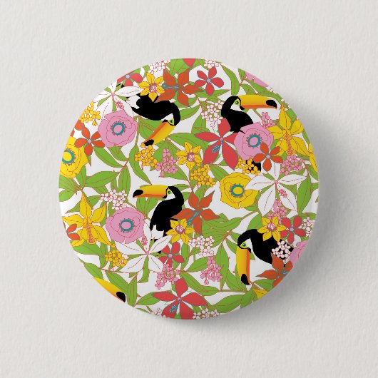 Badge Rond 5 Cm toucans (Devant)