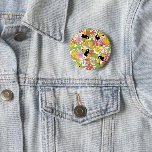 Badge Rond 5 Cm toucans (En situation)