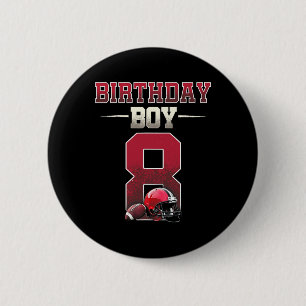 Badge Rond 5 Cm Touchdown de football 8e anniversaire 8 ans prêt T
