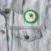 Badge Rond 5 Cm Touchdowns Gender Reveal (En situation)