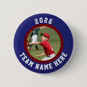 Badge Rond 5 Cm Touche / bouton Photo Sports personnalisée avec no