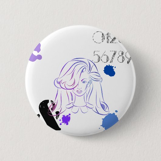Badge Rond 5 Cm Touche de couleurs aquarelles (Devant)