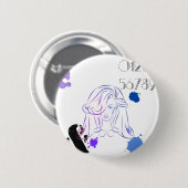 Badge Rond 5 Cm Touche de couleurs aquarelles (Devant & derrière)