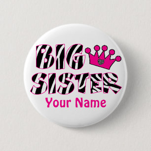Badge Rond 5 Cm Touche "IMPRESSION" de princesse Zebra de grande