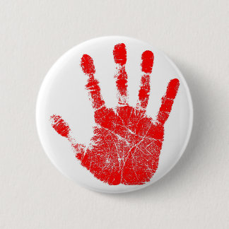 Badge Rond 5 Cm Touche "IMPRESSION" rouge de main