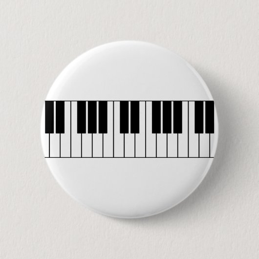 Badge Rond 5 Cm Touches de piano (Devant)