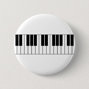 Badge Rond 5 Cm Touches de piano