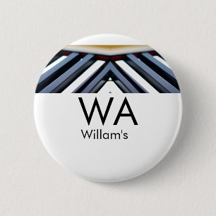 Badge Rond 5 Cm Touches de piano noir blanc ajoutent la lettre ini