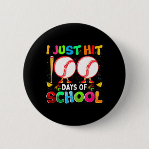 Badge Rond 5 Cm Touchez 100 Jours De Baseball Scolaire 100E Jour G
