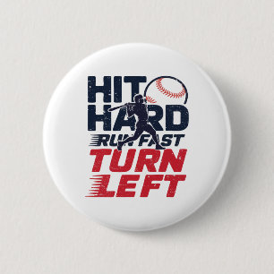 Badge Rond 5 Cm Touchez Hard Run Fast Turn Left Bysebyl Player Kid