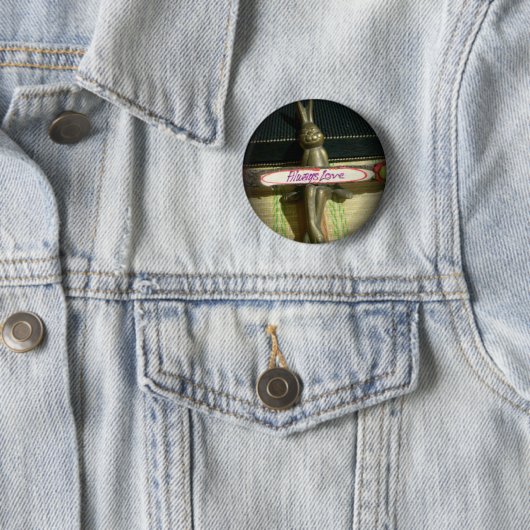 Badge Rond 5 Cm Toujours Aimer Inspirational Rabbit Art Design d'i (En situation)