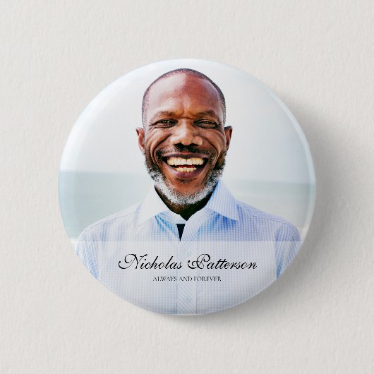 Badge Rond 5 Cm Toujours et toujours | Classic Simple Photo Memori (Devant)